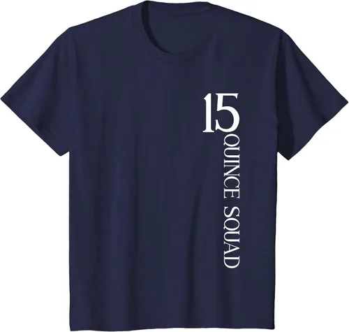Vista 60 de Quince Squad Quinceanera 15th Birthday - Camiseta de quinceañera para niñas Asphalt Grey