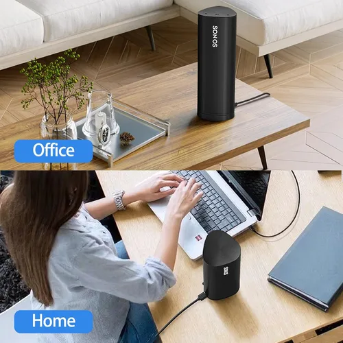 Vista 4 de Cargador inalámbrico compatible con Sonos Roam Gen 2nd/1st, base de carga magnética, base de carga para altavoz Bluetooth portátil para Sonos Roam