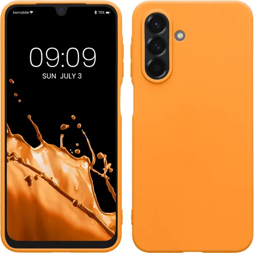 Vista 255 de kwmobile Funda compatible con Samsung Galaxy A12 - Funda protectora de silicona TPU suave y delgada - Azul Báltico