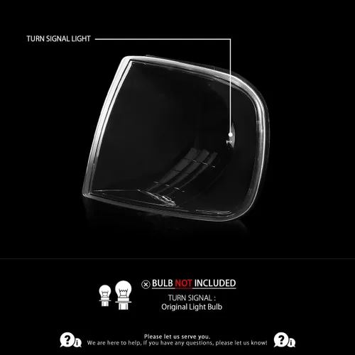 Vista 2 de Autozensation Compatible con Ford Expedition 1997-2002, Ford F150 1997-2003, luces de esquina negras