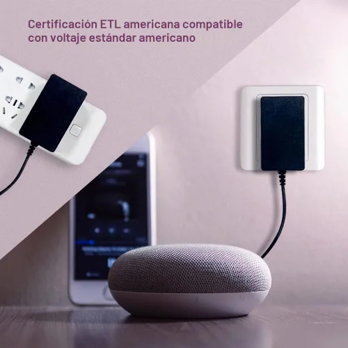 Vista 6 de Adaptador de corriente continua de fuente de alimentación de 12 V, 2.5 A, cargador certificado ETL de 12 voltios, 100-240 V, CA a CC, transformador