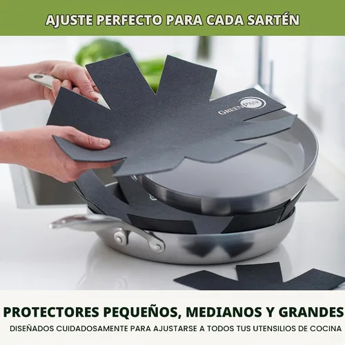 Vista 2 de GreenPan Juego de 3 protectores para sartenes