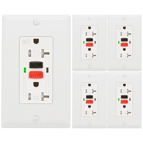 Vista 10 de POWAWINI GFCI Outlet 15 Amp, resistente a manipulaciones, resistente a la intemperie