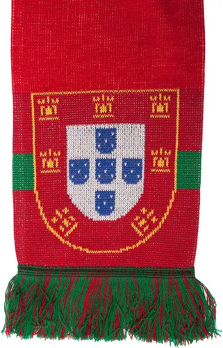 Vista 4 de Portugal Bufanda de punto de fútbol, Verde, rojo, amarillo.
