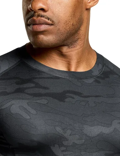 Vista 5 de ATHLIO - Paquete de 1 o 3 camisetas de compresión de manga larga con FPU 50+ para hombre, camiseta de protección para deportes acuáticos