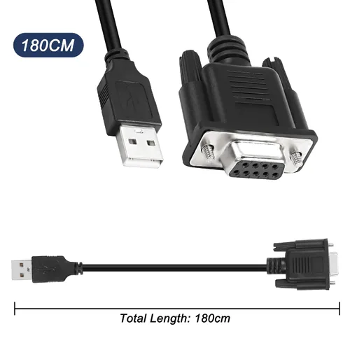 Vista 4 de MEIRIYFA Cable adaptador serie USB a RS-232 DB9 hembra, USB 2.0 macho a RS232 Com hembra DB9 cable convertidor serie (5.9 ft)