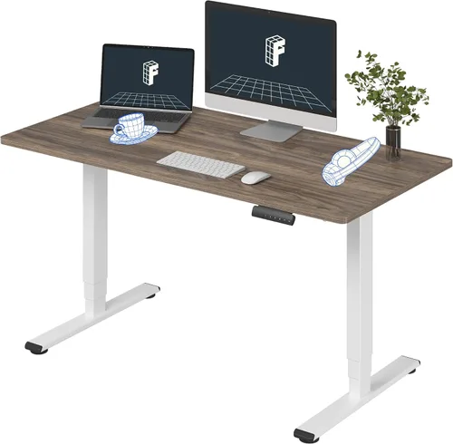 Vista 13 de FLEXISPOT E6 - Escritorio de pie eléctrico de 3 etapas con motor dual, 48 x 24, para usar sentado o de pie, soporta 220 lbs, altura ajustable