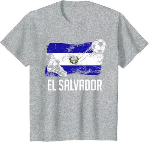 Vista 32 de Camiseta salvadoreña con bandera de fútbol salvadoreño