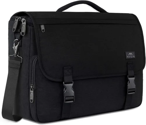 Vista 2 de MATEIN Bolsa de mensajero para hombre, bolsa cruzada de 15.6 pulgadas, mochila de trabajo, mochilas de viaje médicas acolchadas impermeables