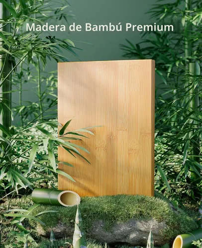 Vista 8 de Pipishell - Mesas auxiliares apilables de bambú, mesita de noche de madera para sala de estar, mesas de cabecera para almacenamiento en dormitorio