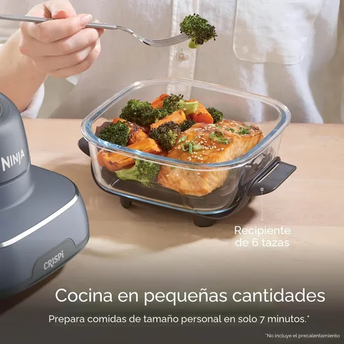 Vista 7 de Ninja Freidora de aire de vidrio Crispi, 4 en 1, gris, FN101GY