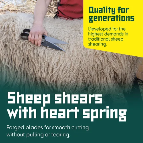 Vista 3 de BERGER Topiary & Sheep Shears 2722 - Cuchillas autoafilables de grado comercial, resorte de corazón, diseño ambidiestro, 6.1 pulgadas, borde