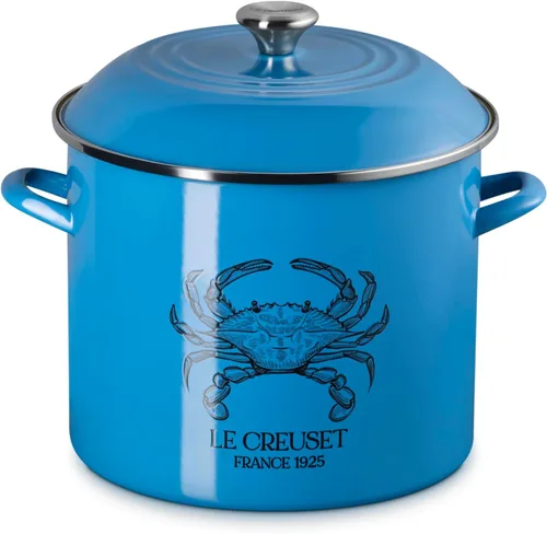 Vista 15 de Le Creuset - Olla tradicional esmaltada en acero, 12 cuartos de galón, Oliva con pomos de acero inoxidable