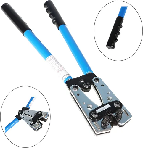 Vista 2 de findmall Herramienta de prensado de cables de batería de 6-50 mm² con cortador de cables para 10, 8, 6, 4, 2 y 1/0 AWG, corte de cable de alambre