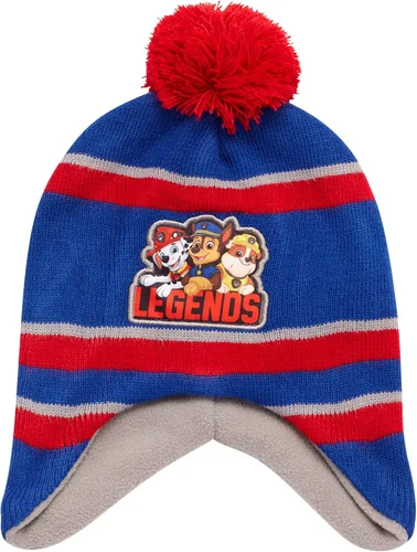 Vista 6 de Nickelodeon Gorro de invierno para niños, paquete de 2 gorros con pompón de Paw Patrol (4-7)