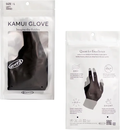 Vista 6 de Kamui GUANTE DE Billar QuickDry, para mano derecha, negro (M)