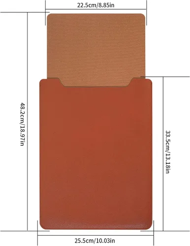 Vista 2 de Compatible with Apple 14"/13.3" Laptop Sleeve, Padded Case Marrón