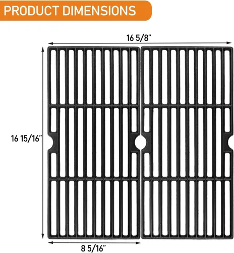 Vista 2 de Hisencn Rejillas de repuesto para parrillas Charbroil de 2 quemadores, Thermos 461633514, Tru Infrared 463251414, 463633316, 463251413, 463250210