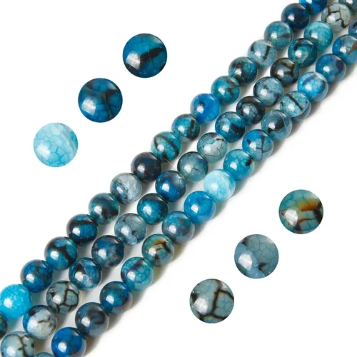 Vista 33 de 100 piezas de cuentas de amatista natural de 6 mm, cuentas de piedras preciosas redondas sueltas para hacer joyas