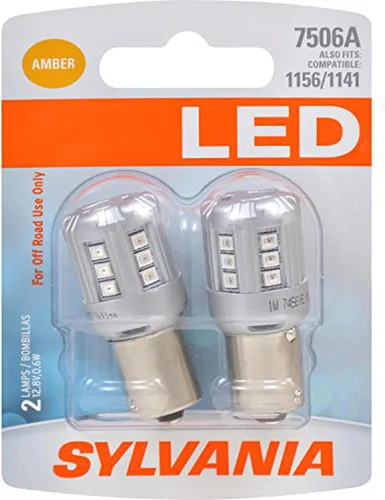 Vista 10 de Bombilla de LED ámbar 1156 (2 unidades), 1156, Ambar