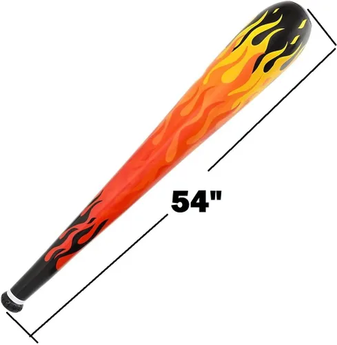 Vista 5 de Bate de béisbol inflable de llama jumbo de 54 pulgadas (paquete de paquete). Juguete inflado perfecto para fiesta, parque infantil, divertido