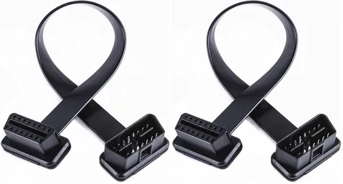 Vista 7 de Cable de diagnóstico de extensión de cinta OBD 2 OBD ii de perfil bajo macho a hembra 16 pines completamente conectado para lector de código