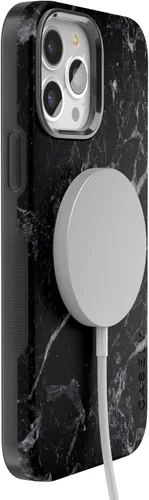Vista 15 de Casely Funda para iPhone 13 mármol negro perla Diseño protector audaz Compatible con MagSafe