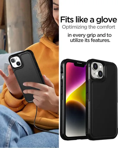 Vista 3 de AICase Funda magnética resistente de 2 capas para iPhone 14 Plus (6.7 pulgadas), resistente funda MagSafe de 2 capas, protección duradera de grado