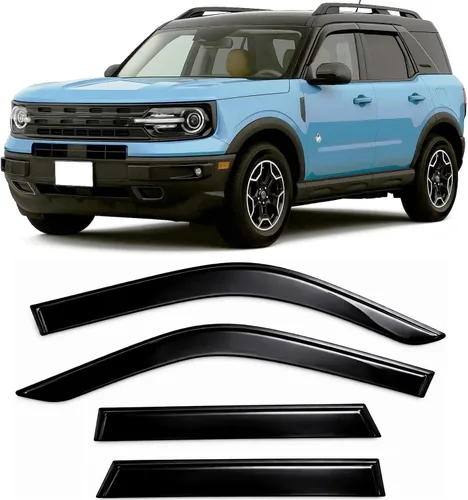 Vista 12 de Protectores de lluvia en canal 2015-2026 para Ford F150 SuperCrew Deflectores de visera de ventana lateral (solo cabina de tripulación) XL STX XLT