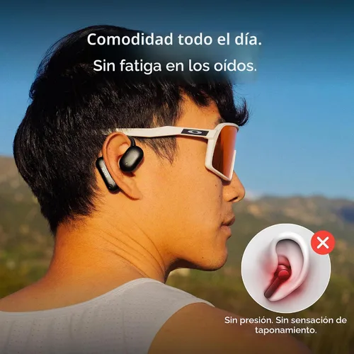 Vista 3 de Statik Aktive - Auriculares Bluetooth de oreja abierta, inalámbricos, carga rápida y batería de larga duración de 10 horas, ajuste seguro cómodo