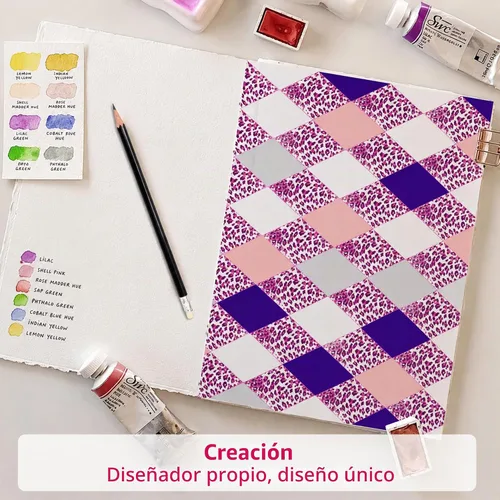 Vista 7 de Softan Juego de sábanas tamaño matrimonial con estampado geométrico de rombos y leopardo, sábanas bajeras de microfibra con bolsillo profundo de 15