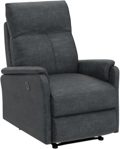 Vista 4 de cinkehome Pequeño sillón reclinable de energía eléctrica, silla reclinable de tela transpirable, puertos USB, asiento de cine en casa eléctrico