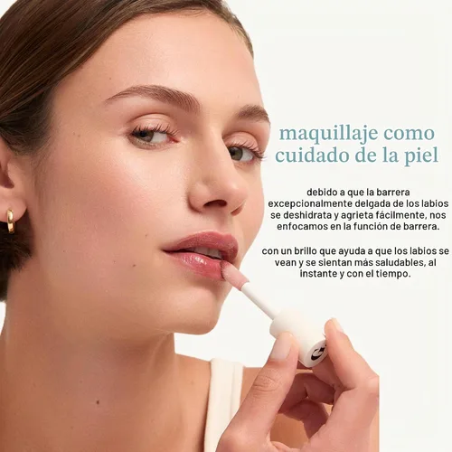 Vista 5 de goop Beauty Hydra-Barrier Gel Gloss Brillo de labios hidratante para hidratar y rellenar los labios Ácido hialurónico y vitamina E Blossom