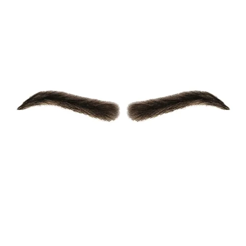Vista 6 de Cejas de encaje falsas para hombres, cabello humano, cejas artificiales negras y marrones (F1)