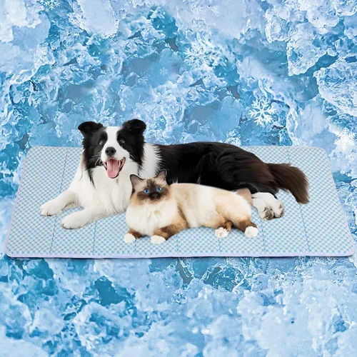 Vista 35 de Tapete refrescante para perros pequeños, almohadilla ortopédica de espuma viscoelástica de 24 x 18 pulgadas para verano, QMAX>0.5, almohadilla