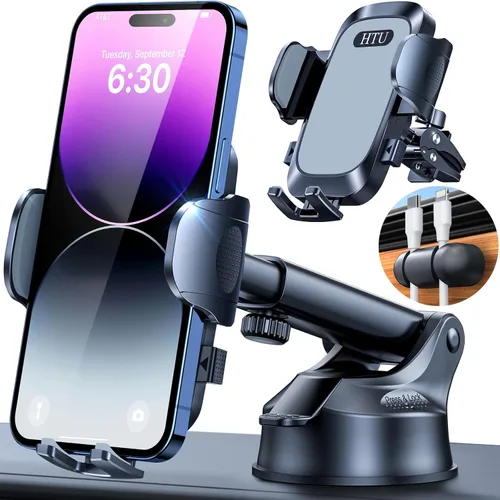Vista 10 de HTU 【98 + libras de succión más fuerte y grado militar】 Soporte de teléfono para automóvil 【Patente y certezas de seguridad】 Soporte para teléfono