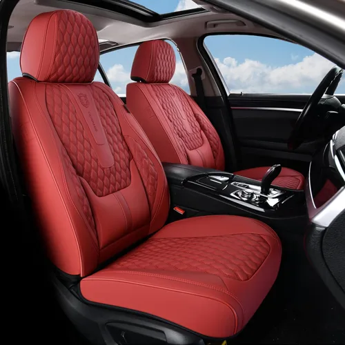 Vista 32 de Coverado Fundas de asiento delantero, fundas de asiento delantero de automóvil, fundas de asiento de piel de napa para automóviles, fundas