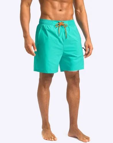 Vista 2 de G Gradual Mens Swim Trunks with Compression Liner 5 inch Inseam Quick Dry Bathing Suits with Zipper Pocket-No Thigh Chafing