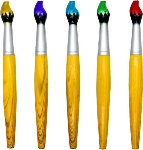 Vista 6 de 25 Uds. novedosos bolígrafos con forma de pincel de bambú, bolígrafos de madera para artistas de arte, escuela, oficina, fiesta, papelería, Navidad