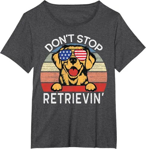 Vista 29 de Don't Stop Retrievin' Golden Retriever Dog Camiseta, Negro