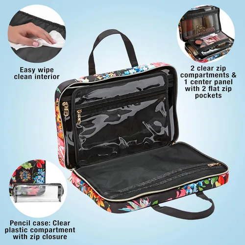 Vista 4 de Conair Travel Toiletry Bag - Makeup Bag - Cosmetic Bag -Travel Makeup Bag