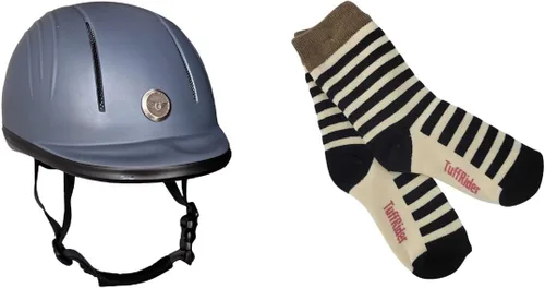 Vista 11 de TuffRider Starter Basic - Casco de equitación para jinetes ecuestres con varios calcetines de tira