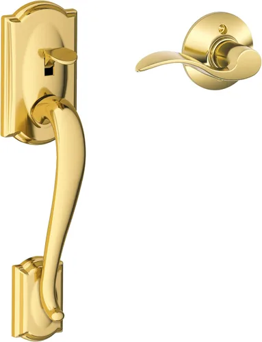 Vista 15 de SCHLAGE FE285 622 Acc CAM LH Juego de Manijas Mitad Inferior, Moldura Interior Camelot, Negro Mate