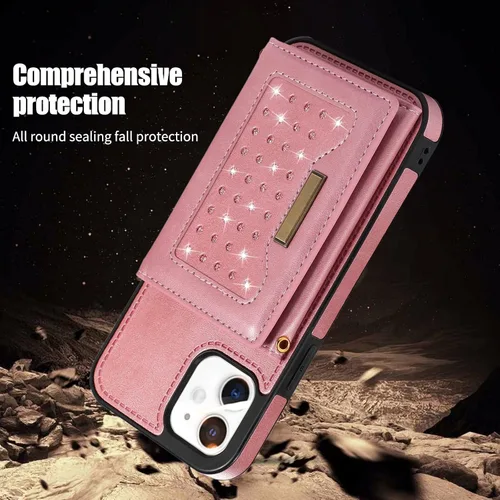 Vista 6 de Asuwish Funda de teléfono para iPhone 11 6.1 con protector de pantalla de vidrio templado y soporte de ranura para tarjetas de cuero brillante