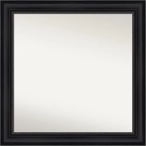 Vista 340 de Amanti Art Espejo personalizado, espejo de baño negro Astor, espejo de pared o espejo de tocador de baño sobre el fregadero (25 x 25 pulgadas)
