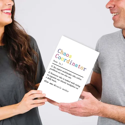 Vista 6 de Ziwenhu Divertida tarjeta del día del jefe para hombres y mujeres, tarjeta del día del jefe de humor para jefe, tarjeta de definición