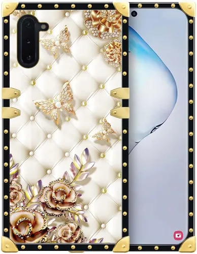 Vista 187 de Funda compatible con Samsung Galaxy S10 4G, TPU suave de lujo y parte trasera de policarbonato duro para niñas y mujeres, funda protectora a prueba
