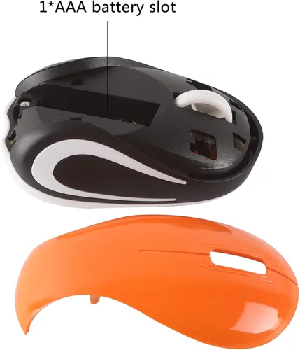 Vista 3 de YOCUNKER Mini mouse inalámbrico ultra portátil, mouse de computadora de 1000 DPI inalámbrico, 2.4 GHz con receptor USB, seguimiento óptico, 3