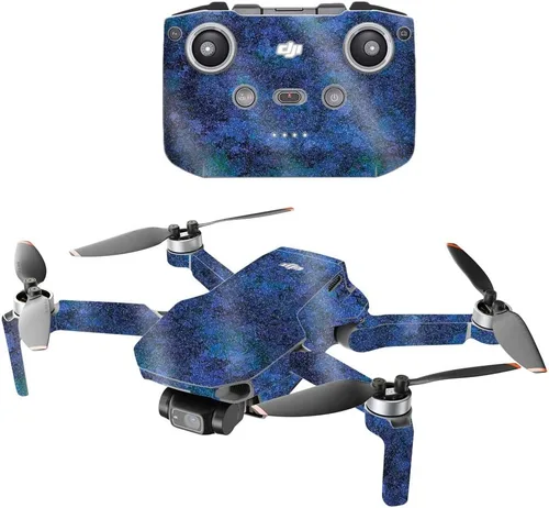 Vista 8 de MightySkins Glitter brillante compatible con DJI Mini 2 Dron portátil - Negro abstracto Acabado de purpurina protector, duradero de alto brillo