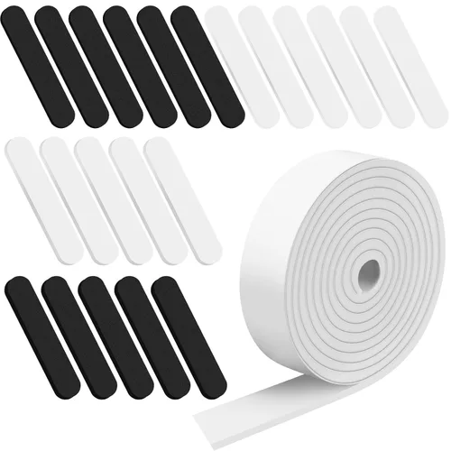 Vista 8 de Outus 23 piezas de cinta reductora de tamaño de sombrero, inserto de espuma, rollo de cinta reductora autoadhesiva (negro) Hat Filler Inserts for